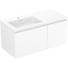 Mexen Orio meuble de salle de bain 100 cm avec lavabo Otis gauche, 1S, 1D, blanc mat - 91A13-10047-3-BBFF01-W18L01