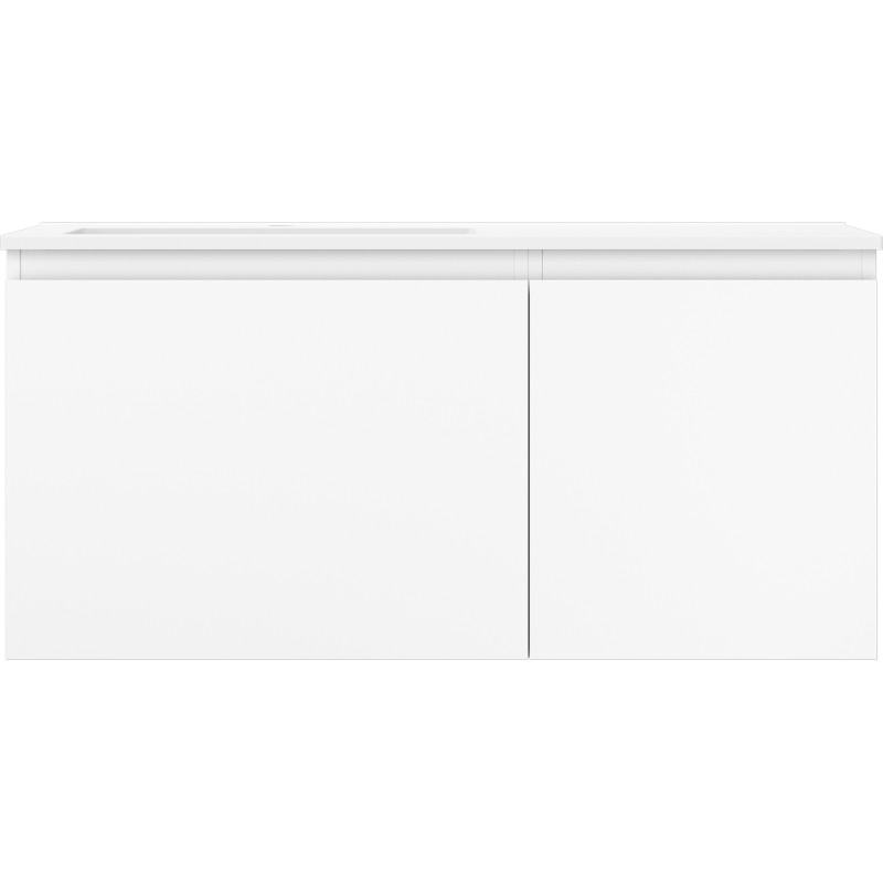 Mexen Orio armoire de salle de bain 100 cm avec lavabo Otis gauche, 1T, 1P, blanc mat - 91A13-10047-3-BBFF01-W18L01