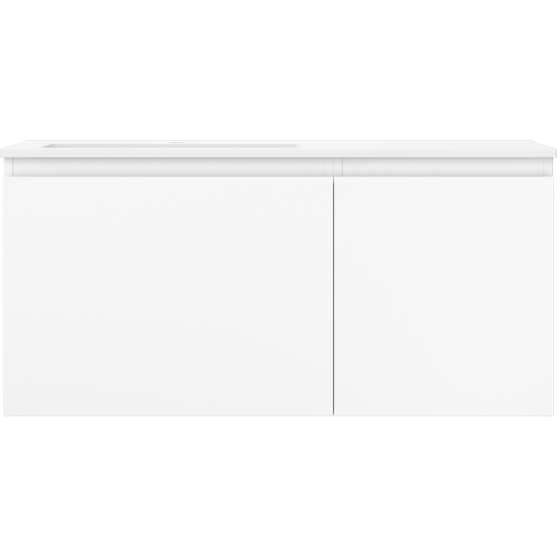 Mexen Orio meuble de salle de bain 100 cm avec lavabo Otis gauche, 1S, 1D, blanc mat - 91A13-10047-3-BBFF01-W18L01