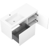 Mexen Orio meuble de salle de bain 100 cm avec lavabo Otis gauche, 1S, 1D, blanc mat - 91A13-10047-3-BBFF01-W18L01