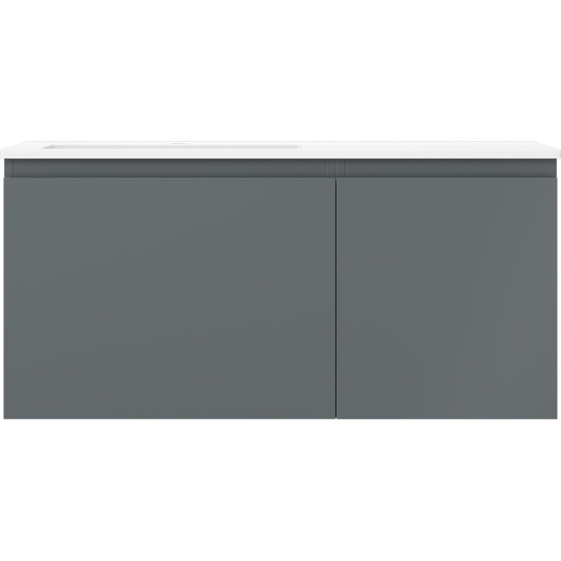 Mexen Orio armoire de salle de bain 100 cm avec lavabo Otis gauche, 1S, 1D, graphite mat/blanc mat - 91A13-10047-3-BBFF66-W18L01