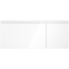 Mexen Orio armoire de salle de bain 120 cm avec lavabo Otis gauche, 1S, 1D, blanc brillant - 91A13-12047-3-BBFF00-W18L00