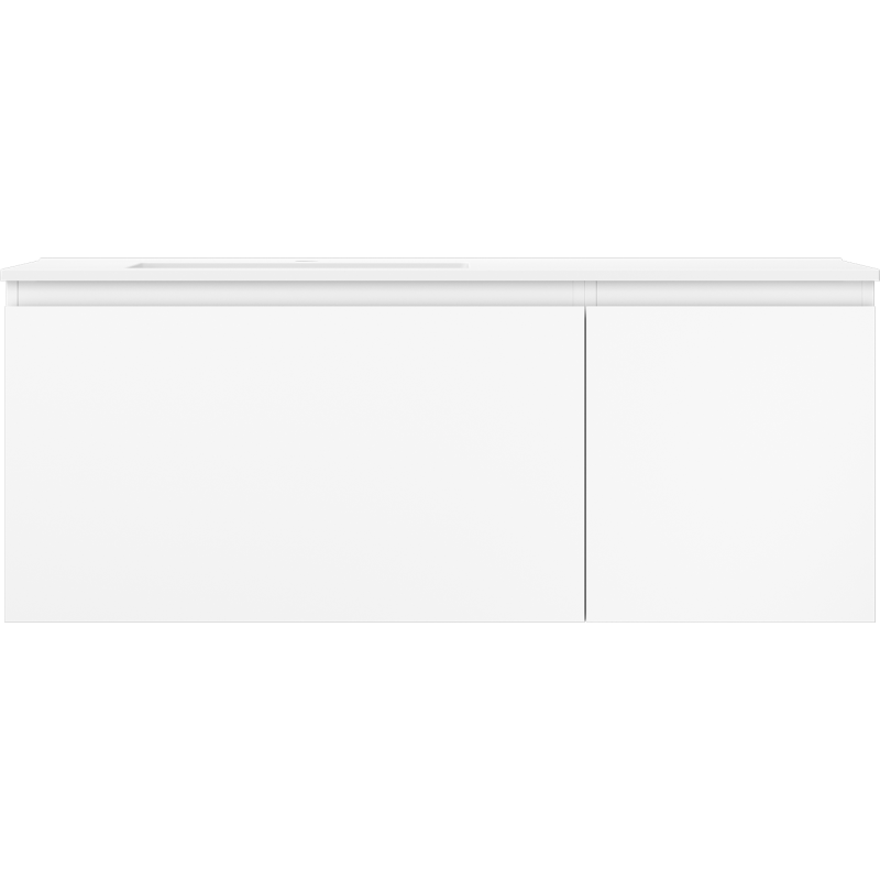 Mexen Orio armoire de salle de bain 120 cm avec lavabo Otis gauche, 1S, 1D, blanc mat - 91A13-12047-3-BBFF01-W18L01