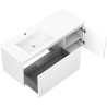 Mexen Orio armoire de salle de bain 120 cm avec lavabo Otis gauche, 1S, 1D, blanc mat - 91A13-12047-3-BBFF01-W18L01