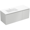 Mexen Orio meuble de salle de bain 120 cm avec lavabo Otis à gauche, 1S, 1D, gris mat/blanc mat - 91A13-12047-3-BBFF62-W18L01