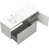 Mexen Orio meuble de salle de bain 120 cm avec lavabo Otis à gauche, 1S, 1D, gris mat/blanc mat - 91A13-12047-3-BBFF62-W18L01