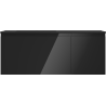 Mexen Orio armoire de salle de bains 120 cm avec lavabo Otis gauche, 1S, 1D, noir brillant/noir mat