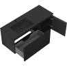 Mexen Orio meuble de salle de bain 120 cm avec lavabo Otis gauche, 1S, 1D, noir mat - 91A13-12047-3-BBFF71-W18L71
