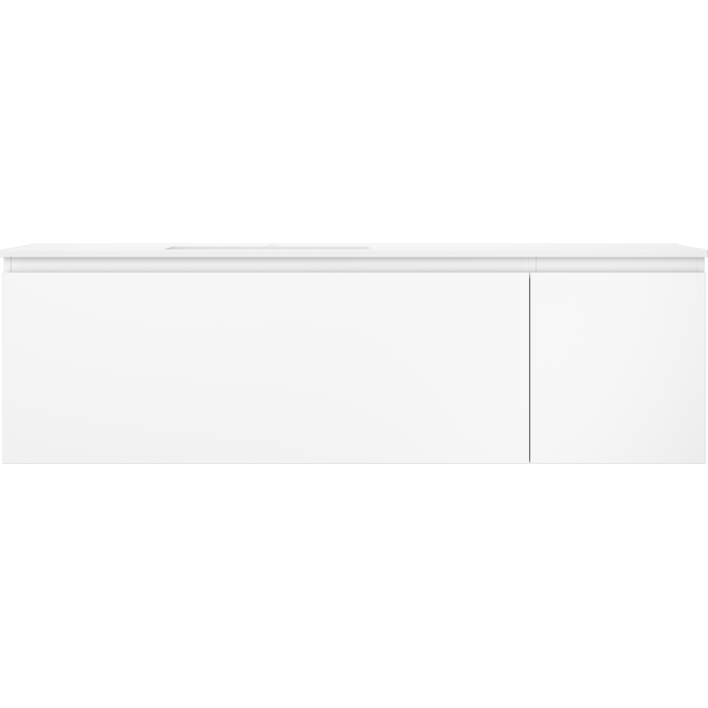 Mexen Orio armoire de salle de bain 160 cm avec lavabo Otis gauche, 1S, 1D, blanc mat - 91A13-16047-3-BBFF01-W18L01
