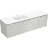 Mexen Orio meuble de salle de bain 160 cm avec lavabo Otis gauche, 1S, 1D, gris mat/blanc mat - 91A13-16047-3-BBFF62-W18L01
