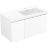 Mexen Orio armoire de salle de bain 90 cm avec lavabo Otis droit, 1S, 1D, blanc mat - 91A13-09047-3-BBFF01-W18P01