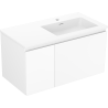 Mexen Orio meuble de salle de bain 90 cm avec lavabo Otis droit, 1S, 1D, blanc mat - 91A13-09047-3-BBFF01-W18P01