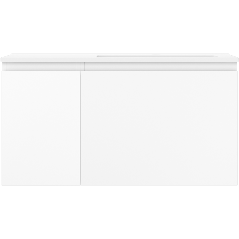 Mexen Orio armoire de salle de bain 90 cm avec lavabo Otis droit, 1S, 1D, blanc mat - 91A13-09047-3-BBFF01-W18P01