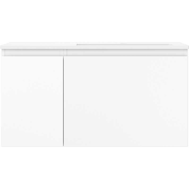 Mexen Orio meuble de salle de bain 90 cm avec lavabo Otis droit, 1S, 1D, blanc mat - 91A13-09047-3-BBFF01-W18P01