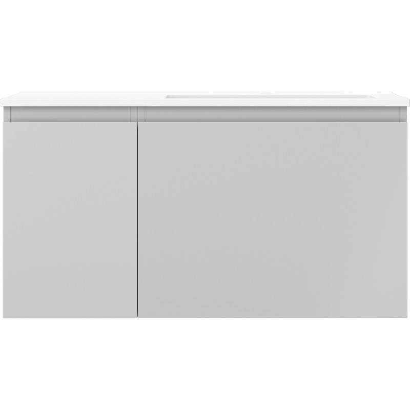 Mexen Orio armoire de salle de bain 90 cm avec lavabo Otis droit, 1S, 1D, gris mat/blanc mat - 91A13-09047-3-BBFF62-W18P01