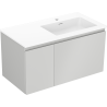 Mexen Orio armoire de salle de bain 90 cm avec lavabo Otis droit, 1S, 1D, gris mat/blanc mat - 91A13-09047-3-BBFF62-W18P01