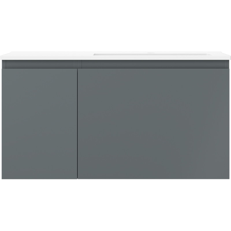Mexen Orio armoire de salle de bain 90 cm avec lavabo Otis droit, 1S, 1D, graphite mat/blanc mat - 91A13-09047-3-BBFF66-W18P01