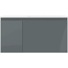 Mexen Orio meuble lavabo 90 cm avec vasque Otis à droite, 1S, 1D, graphite mat/blanc mat - 91A13-09047-3-BBFF66-W18P01