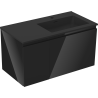 Mexen Orio meuble de salle de bain 90 cm avec lavabo Otis droit, 1S, 1D, noir brillant/noir mat - 91A13-09047-3-BBFF70-W18P71