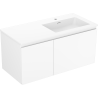 Mexen Orio meuble de salle de bain 100 cm avec lavabo Otis à droite, 1S, 1D, blanc mat - 91A13-10047-3-BBFF01-W18P01