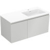 Mexen Orio meuble de salle de bains 100 cm avec lavabo Otis à droite, 1S, 1D, gris mat/blanc mat - 91A13-10047-3-BBFF62-W18P01