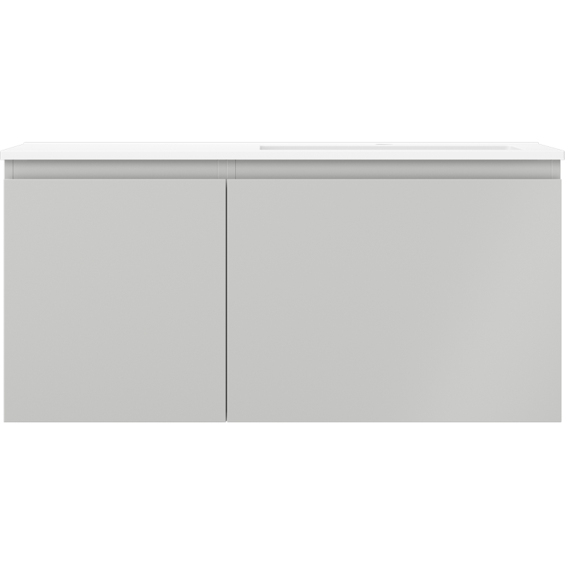 Mexen Orio meuble de salle de bains 100 cm avec lavabo Otis à droite, 1S, 1D, gris mat/blanc mat - 91A13-10047-3-BBFF62-W18P01
