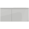 Mexen Orio meuble de salle de bains 100 cm avec lavabo Otis à droite, 1S, 1D, gris mat/blanc mat - 91A13-10047-3-BBFF62-W18P01