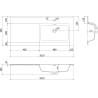 Mexen Orio meuble de salle de bain 100 cm avec lavabo Otis droit, 1S, 1D, graphite mat/blanc mat - 91A13-10047-3-BBFF66-W18P01