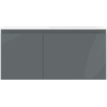 Mexen Orio meuble de salle de bain 100 cm avec lavabo Otis droit, 1S, 1D, graphite mat/blanc mat - 91A13-10047-3-BBFF66-W18P01