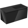 Mexen Orio meuble de salle de bains 100 cm avec lavabo Otis droit, 1S, 1D, noir brillant/noir mat - 91A13-10047-3-BBFF70-W18P71