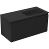 Mexen Orio meuble de salle de bain 100 cm avec lavabo Otis droit, 1T, 1P, noir mat - 91A13-10047-3-BBFF71-W18P71