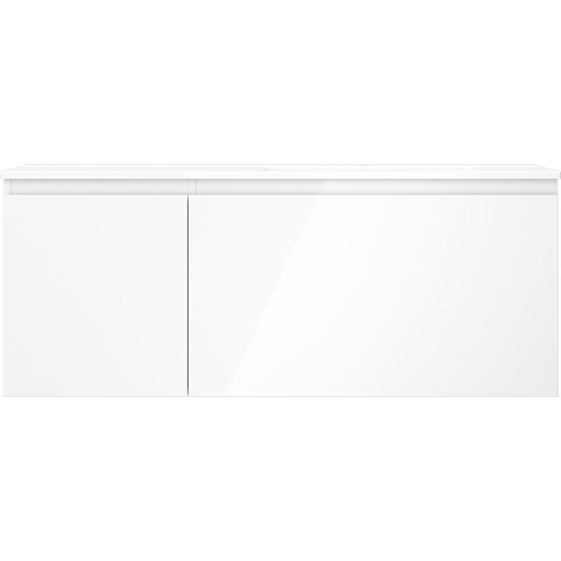 Mexen Orio armoire de salle de bain 120 cm avec lavabo Otis à droite, 1S, 1D, blanc brillant - 91A13-12047-3-BBFF00-W18P00