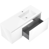 Mexen Orio armoire de salle de bain 120 cm avec lavabo Otis à droite, 1S, 1D, blanc brillant - 91A13-12047-3-BBFF00-W18P00