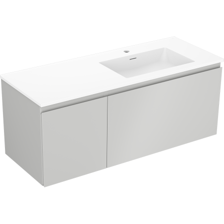 Mexen Orio armoire de salle de bain 120 cm avec lavabo Otis droite, 1S, 1D, gris mat/blanc mat - 91A13-12047-3-BBFF62-W18P01