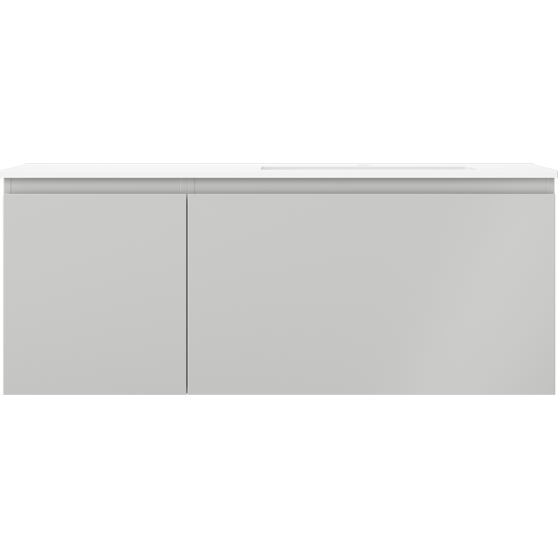 Mexen Orio armoire de salle de bain 120 cm avec lavabo Otis à droite, 1S, 1D, gris mat/blanc mat - 91A13-12047-3-BBFF62-W18P01