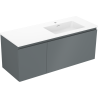 Mexen Orio meuble de salle de bains 120 cm avec lavabo Otis droit, 1S, 1D, graphite mat/blanc mat - 91A13-12047-3-BBFF66-W18P01