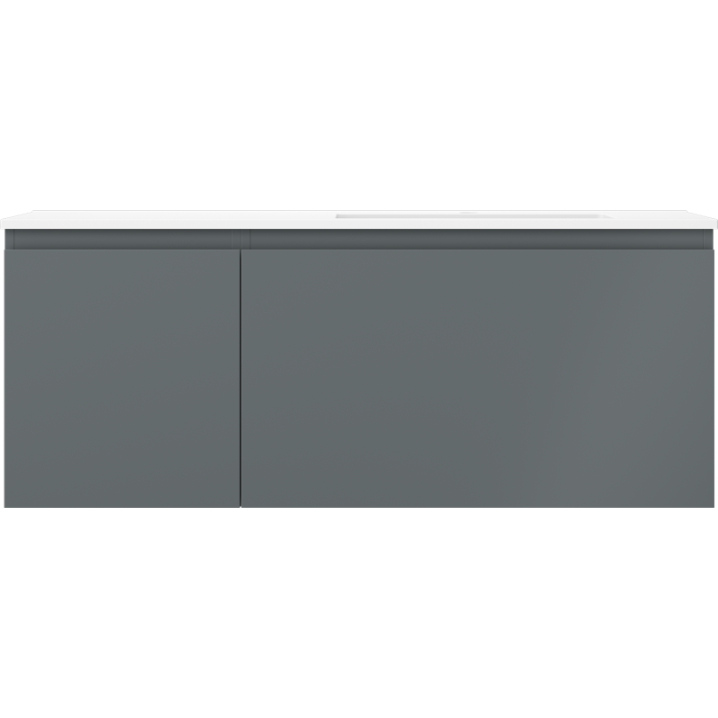 Mexen Orio meuble de salle de bains 120 cm avec lavabo Otis droit, 1S, 1D, graphite mat/blanc mat - 91A13-12047-3-BBFF66-W18P01
