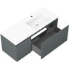 Mexen Orio meuble de salle de bains 120 cm avec lavabo Otis droit, 1S, 1D, graphite mat/blanc mat - 91A13-12047-3-BBFF66-W18P01