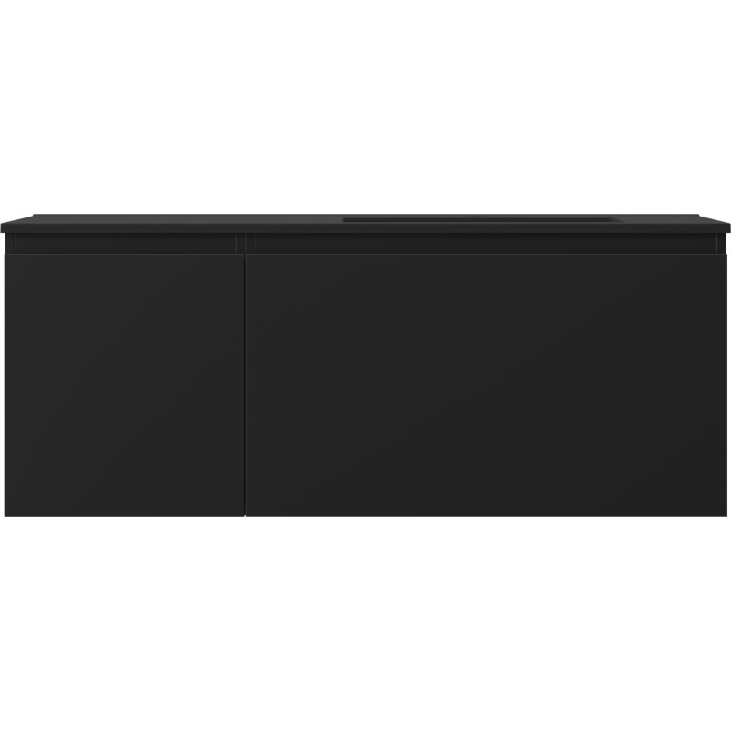 Mexen Orio armoire de salle de bain 120 cm avec lavabo Otis droit, 1S, 1D, noir mat - 91A13-12047-3-BBFF71-W18P71