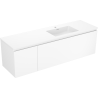 Mexen Orio meuble de salle de bain 160 cm avec lavabo Otis à droite, 1S, 1D, blanc mat - 91A13-16047-3-BBFF01-W18P01