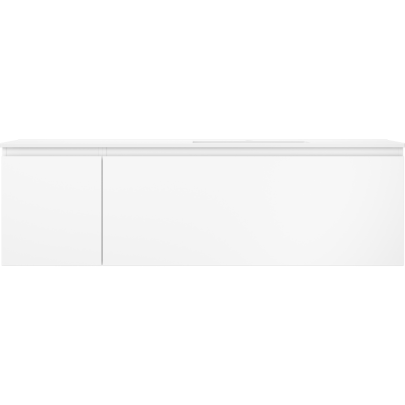 Mexen Orio meuble de salle de bain 160 cm avec lavabo Otis à droite, 1S, 1D, blanc mat - 91A13-16047-3-BBFF01-W18P01