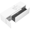 Mexen Orio meuble de salle de bain 160 cm avec lavabo Otis à droite, 1S, 1D, blanc mat - 91A13-16047-3-BBFF01-W18P01