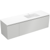 Mexen Orio meuble de salle de bains 160 cm avec lavabo Otis droit, 1S, 1D, gris mat/blanc mat - 91A13-16047-3-BBFF62-W18P01
