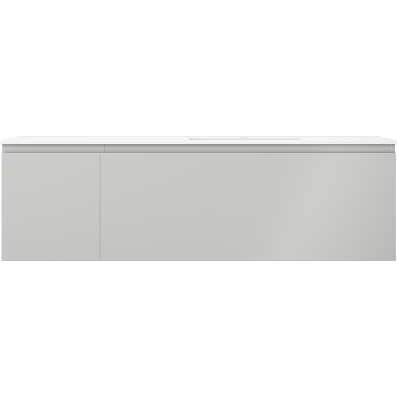 Mexen Orio meuble de salle de bains 160 cm avec lavabo Otis droit, 1S, 1D, gris mat/blanc mat - 91A13-16047-3-BBFF62-W18P01