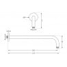 Mexen bras de douche mural 40 cm Noir - 79211-70