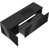 Mexen Orio meuble de salle de bain 160 cm avec lavabo Otis droit, 1T, 1P, noir brillant/noir mat - 91A13-16047-3-BBFF70-W18P71