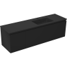 Mexen Orio meuble de salle de bains 160 cm avec lavabo Otis droit, 1T, 1P, noir mat - 91A13-16047-3-BBFF71-W18P71