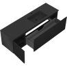 Mexen Orio meuble de salle de bains 160 cm avec lavabo Otis droit, 1T, 1P, noir mat - 91A13-16047-3-BBFF71-W18P71