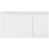 Mexen Rivel armoire de salle de bain 90 cm avec lavabo Otis gauche, 1S, 1D, rainuré, blanc mat - 91A23-09047-3-BBFF01-W18L01