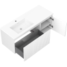 Mexen Rivel armoire de salle de bain 120 cm avec lavabo Otis gauche, 1S, 1D, rainurée, blanc mat - 91A23-12047-3-BBFF01-W18L01